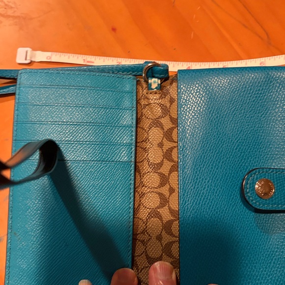 Coach Teal Wristlet Wallet - Picture 16 of 16